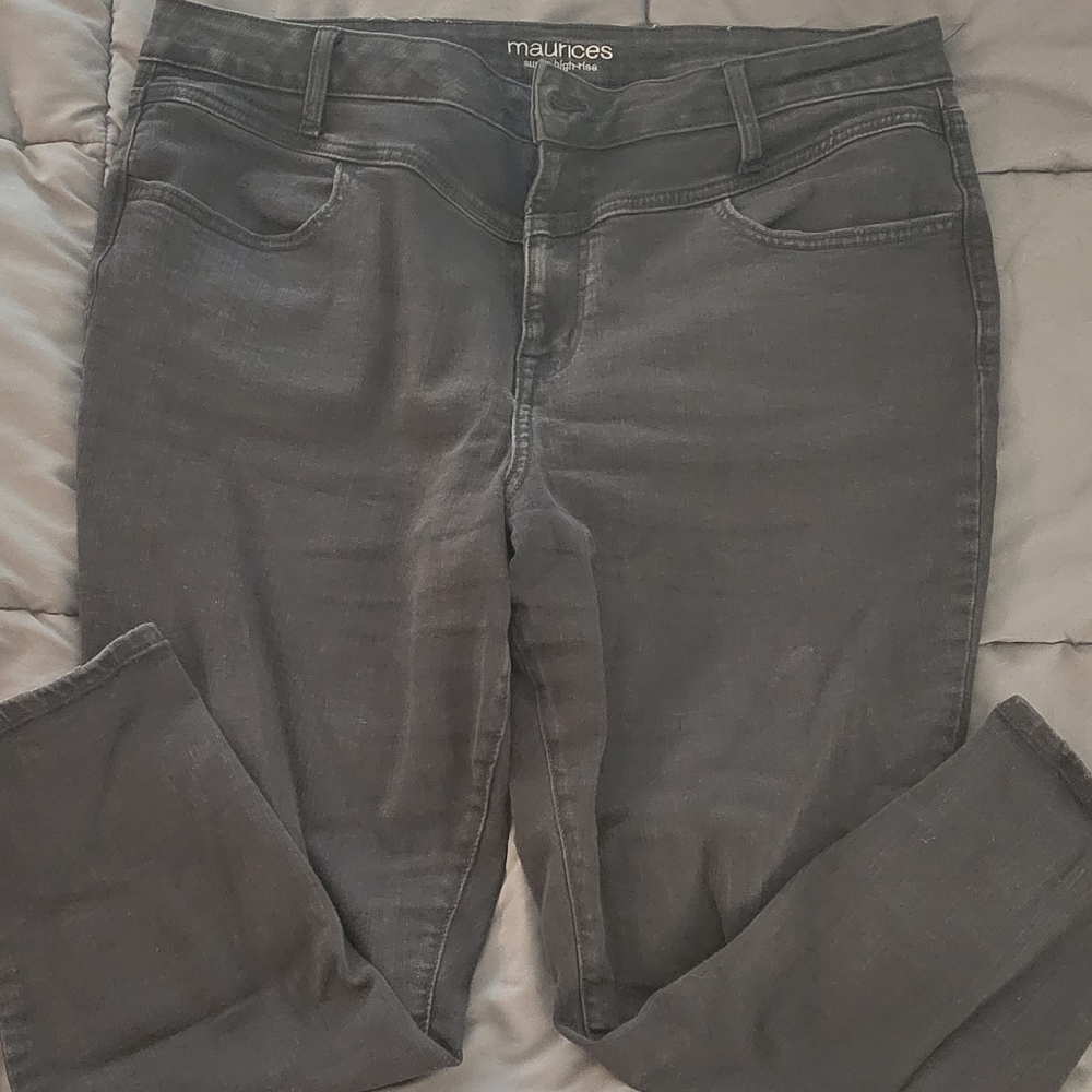 Maurices Black Super High Rise Jeggings Jeans XXL X-Short 18/20